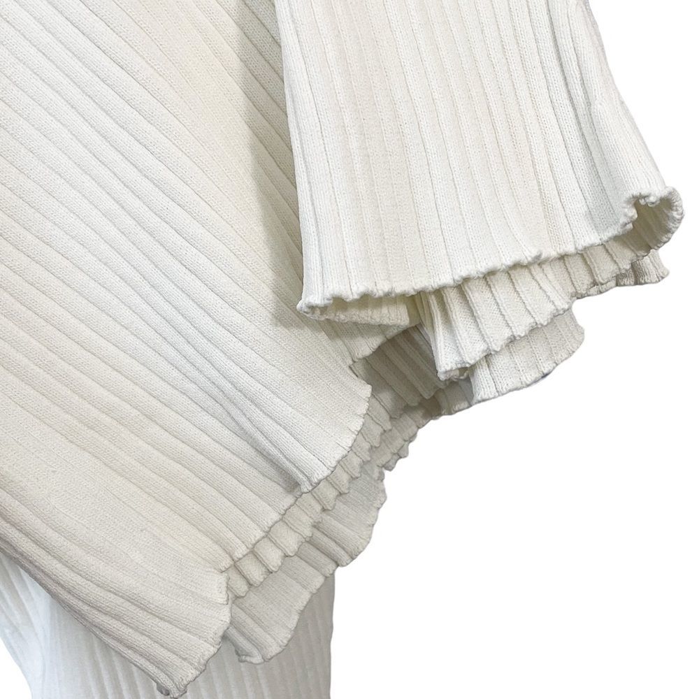 Whyte Valentyne Ribbed wide leg pants Sz 10 ivory Cream New - Picture 4 of 6